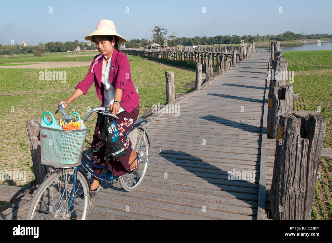 U Bein Brücke. Amarapura. Mandalay-Division. Myanmar Stockfoto