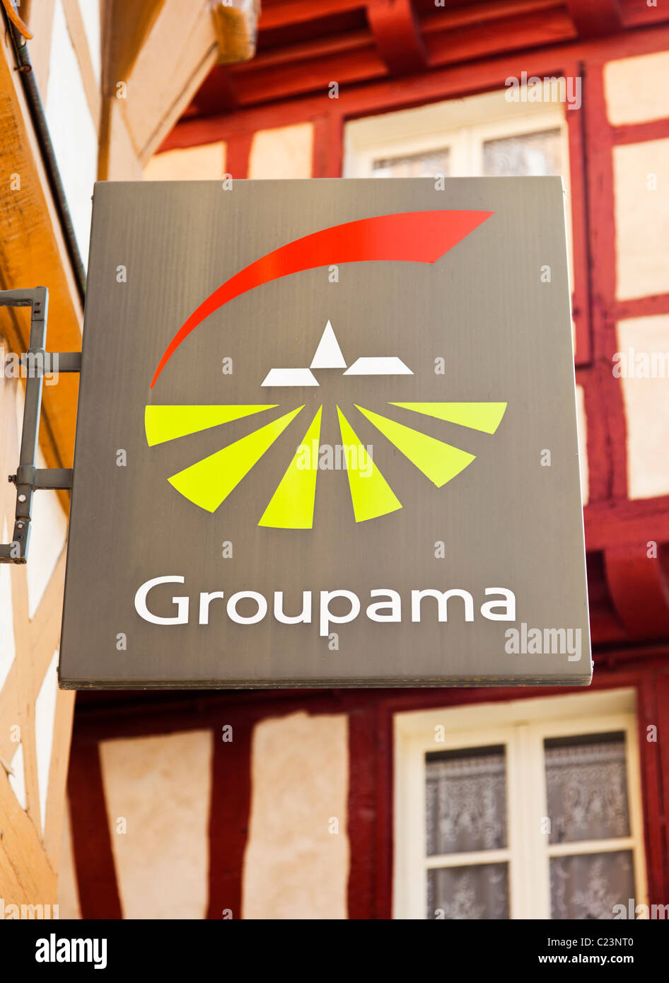 Groupama Versicherungsgesellschaft melden, Frankreich, Europa Stockfoto