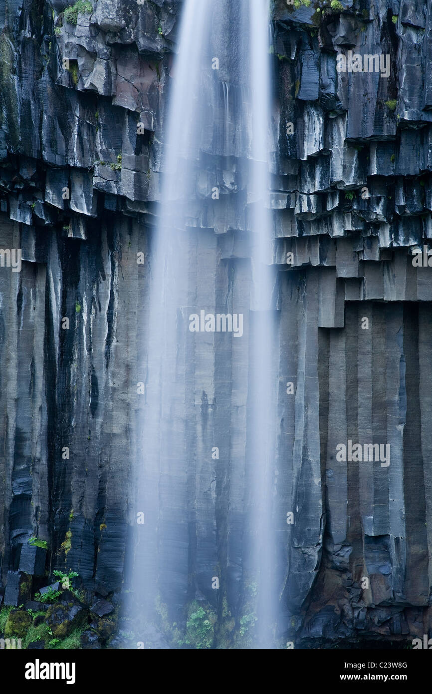 Svartifoss (schwarze Herbst), Skaftafell-Nationalpark, Island Stockfoto