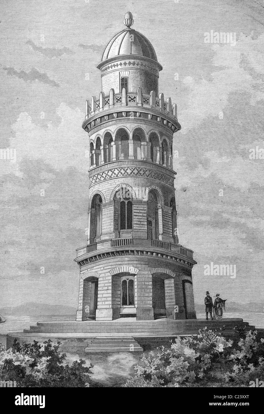 Arendtturm-Turm auf der Insel Rügen Insel, Rugia Insel, Deutschland, historische Abbildung, 1877 Stockfoto