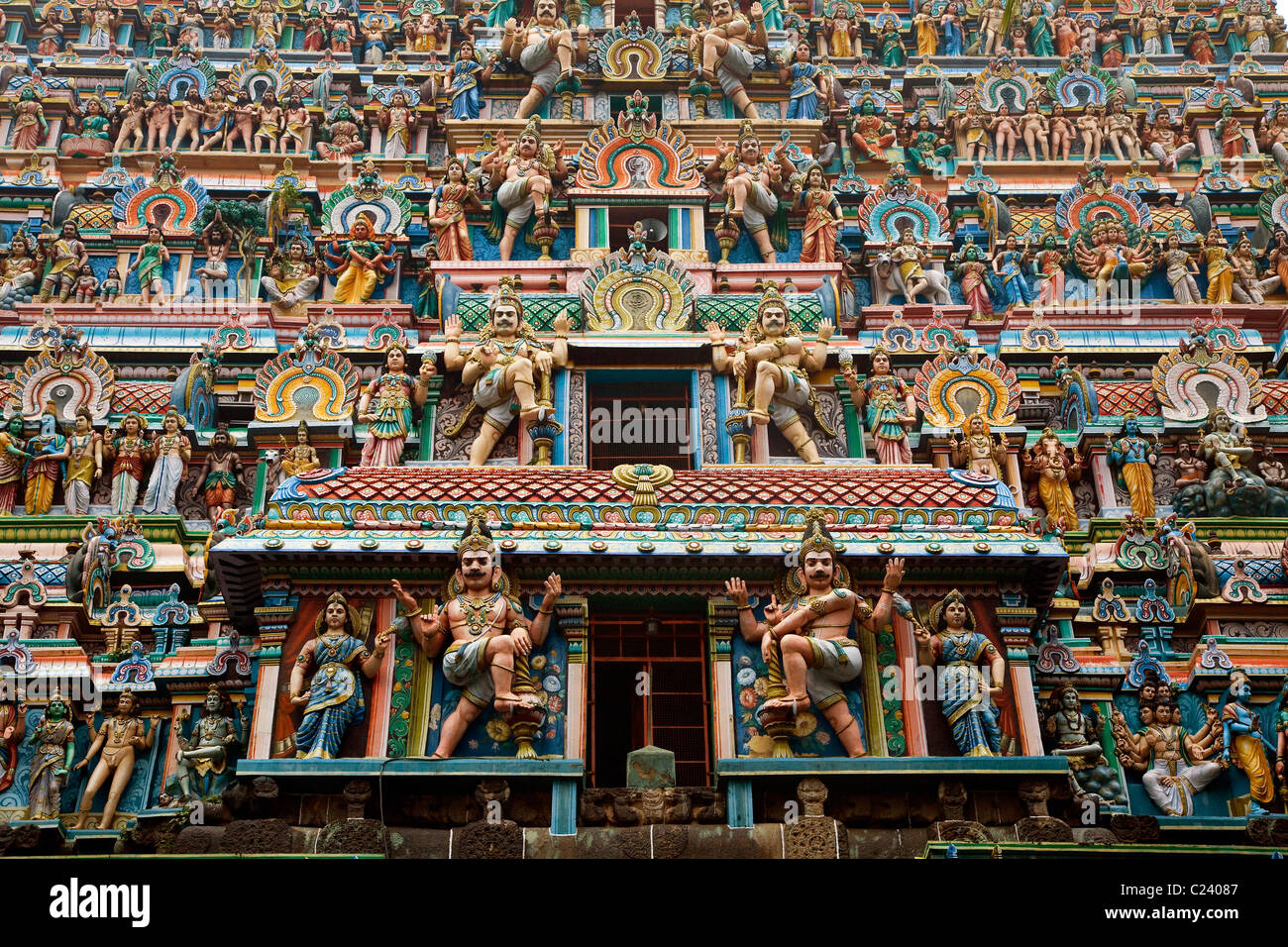 Chidambaram (Hindu) gewidmete Tempel Shiva in Tamil Nadu Zustand von Indien. Stockfoto