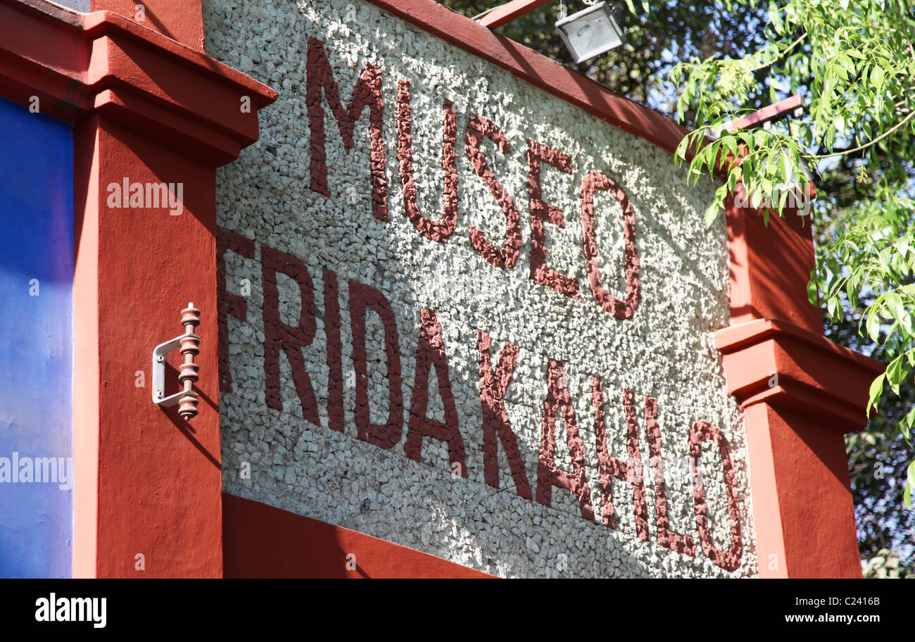 Das Frida Kahlo Museum in San Angel, Mexiko Stockfoto