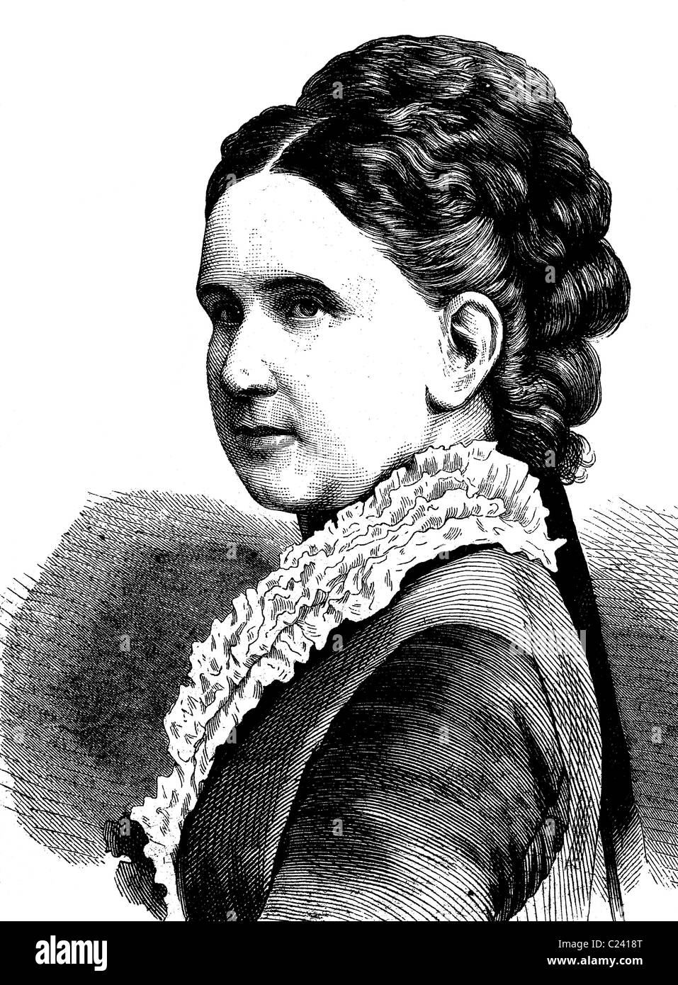 Großherzogin Luise von Baden, 1811 – 1854, historische Abbildung, 1877 Stockfoto