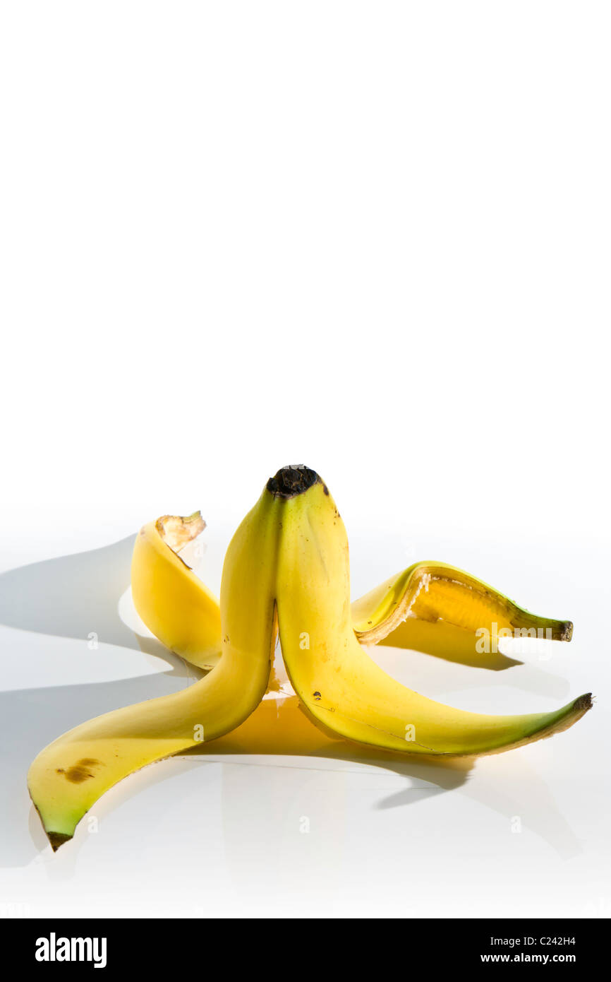 Bananenschale Stockfoto