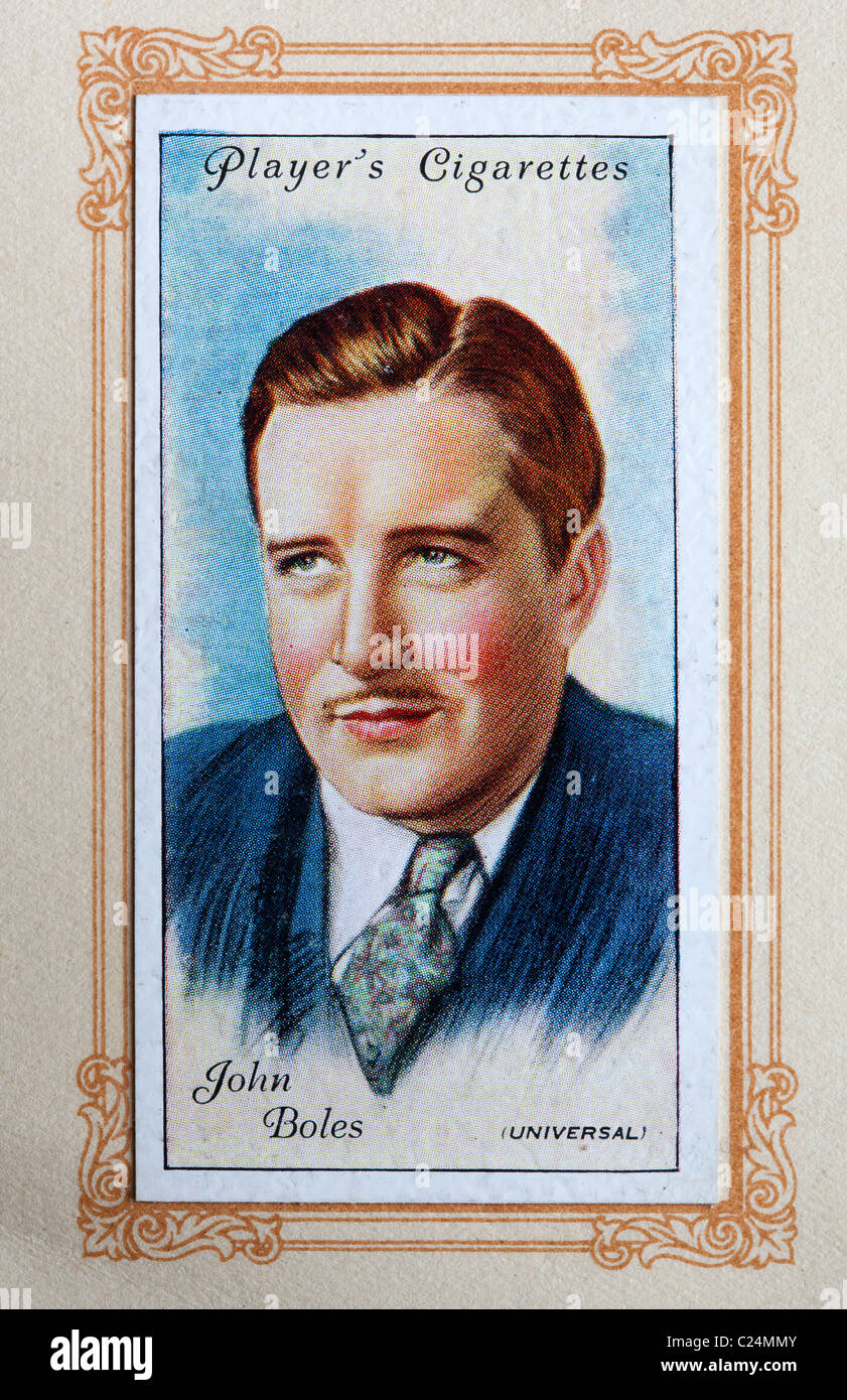 Vintage Spieler Zigarette Karte von John Baumstämme Stockfoto