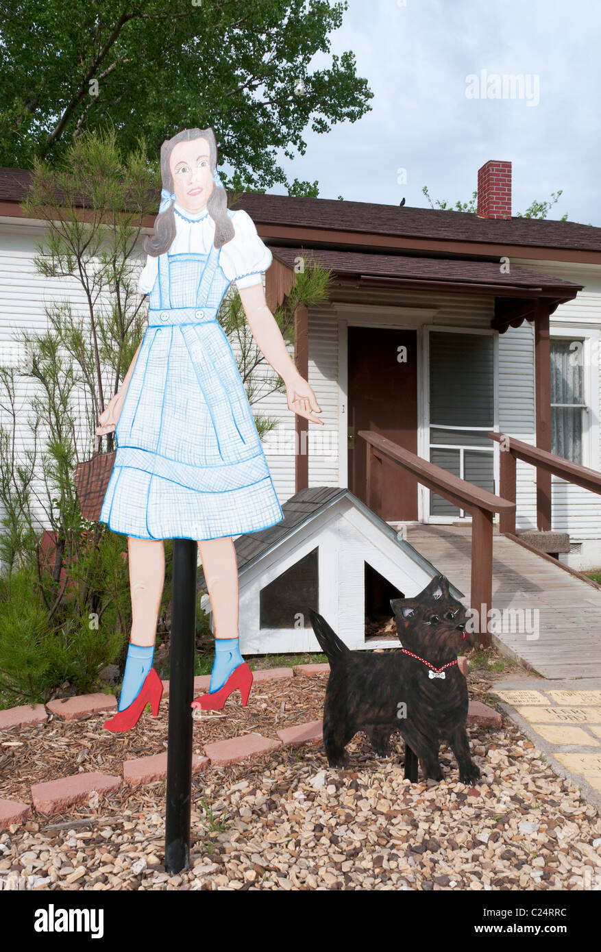 Kansas, Liberal, Dorothys Haus, Nachbildung des fiktiven Kansas Bauernhaus in 1939 Bewegung dargestellt Bild The Wizard of Oz Stockfoto