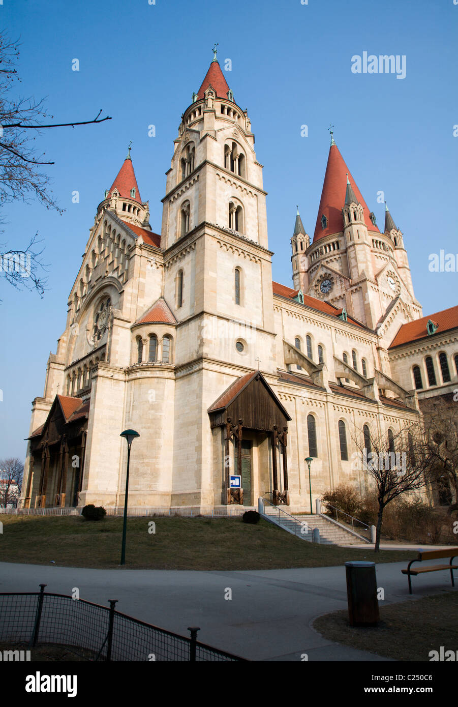 Wien - st. Franziskus-Kirche Stockfoto