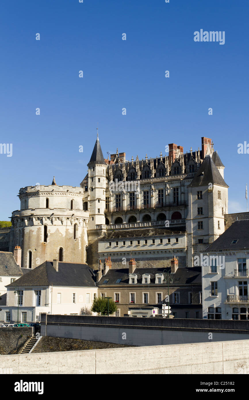 Historische Chateau d'Amboise, Amboise, Indre-et-Loire, Frankreich Stockfoto