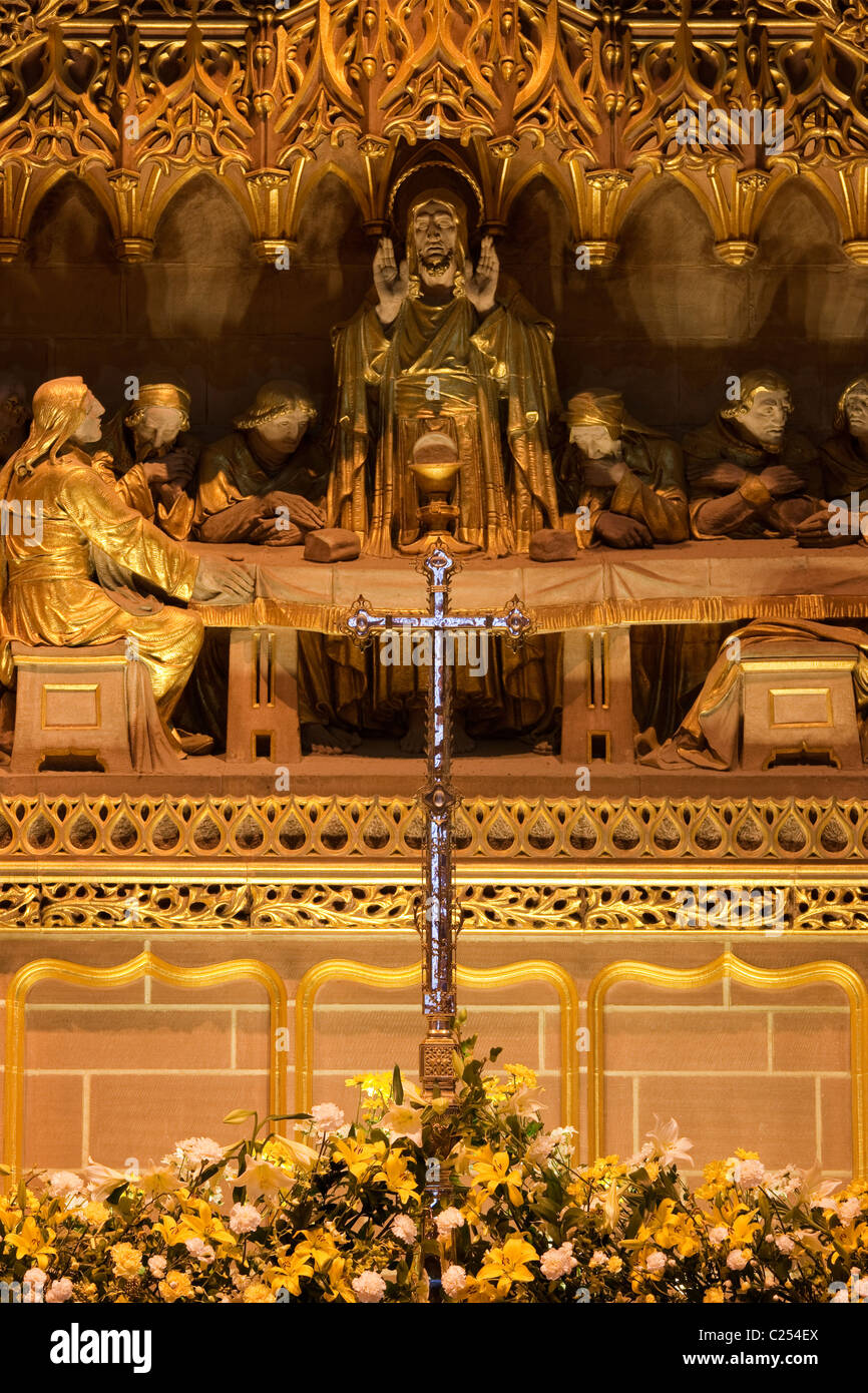 Detail der kunstvollen Altar, Liverpool Cathedral, Liverpool Stockfoto