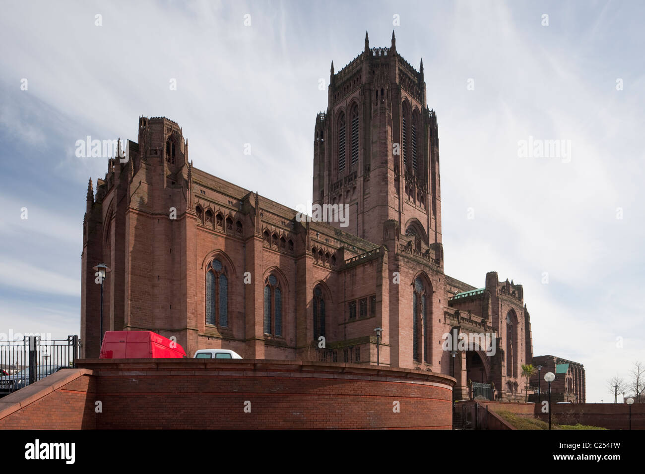 Fassade der Kathedrale von Liverpool, Liverpool Stockfoto