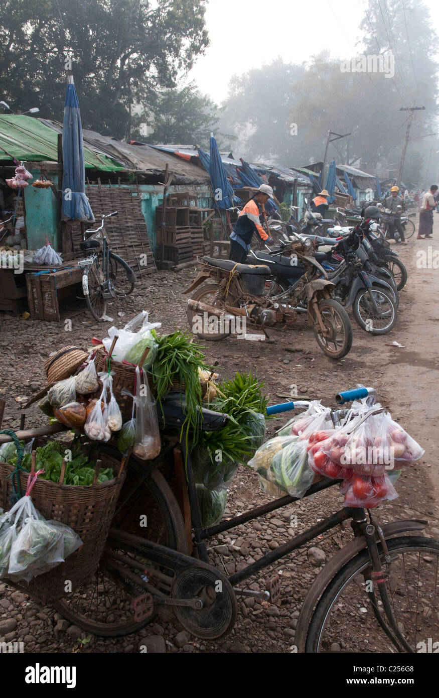 Morgenmarkt. Hsipaw. Nördlichen Shan Staat. Myanmar Stockfoto