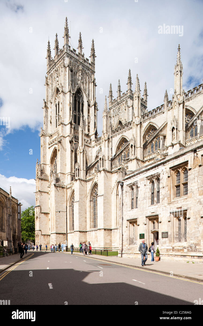 Das äußere der wundersame York Minster Kathedrale von York City, East Yorkshire Stockfoto