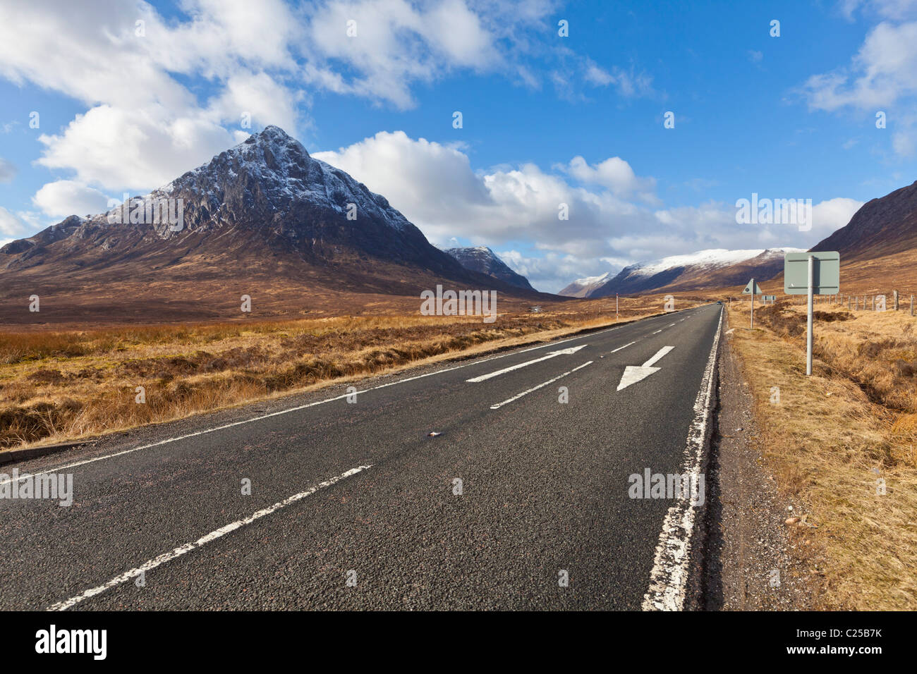 Buachaille Etive Mor Glen Etive und Glen Coe Junction Rannoch moor oben schottischen Highlands Schottland Großbritannien GB EU Europa Stockfoto