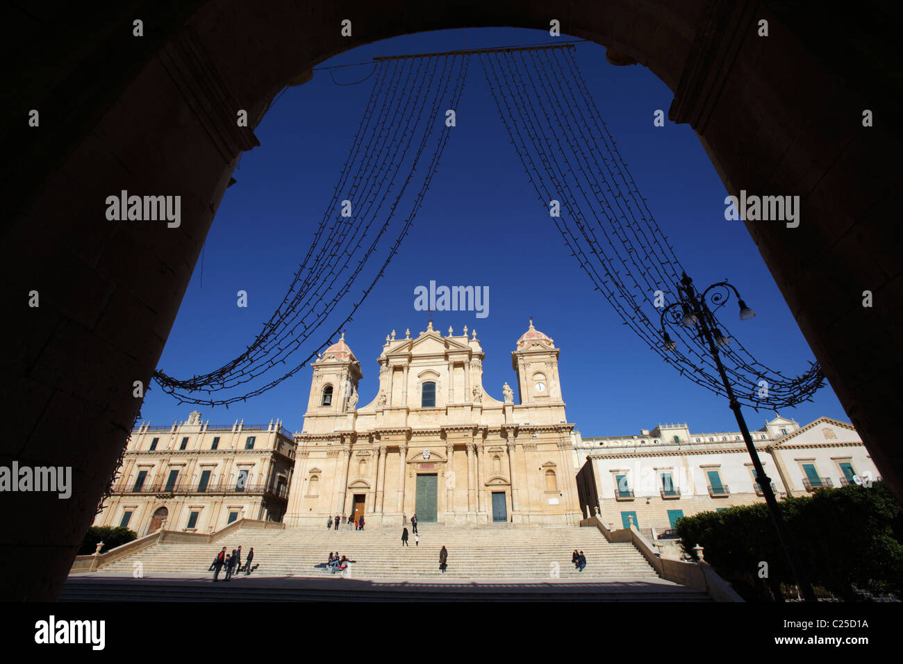 Kathedrale San Nicolo in Piazza del Municipio, Noto, Sizilien, Italien Stockfoto