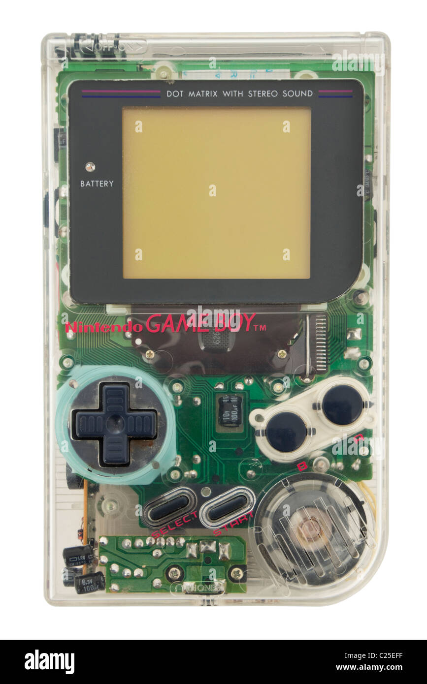 Tragbare Spielkonsole Nintendo Gameboy (Originalversion) Stockfoto