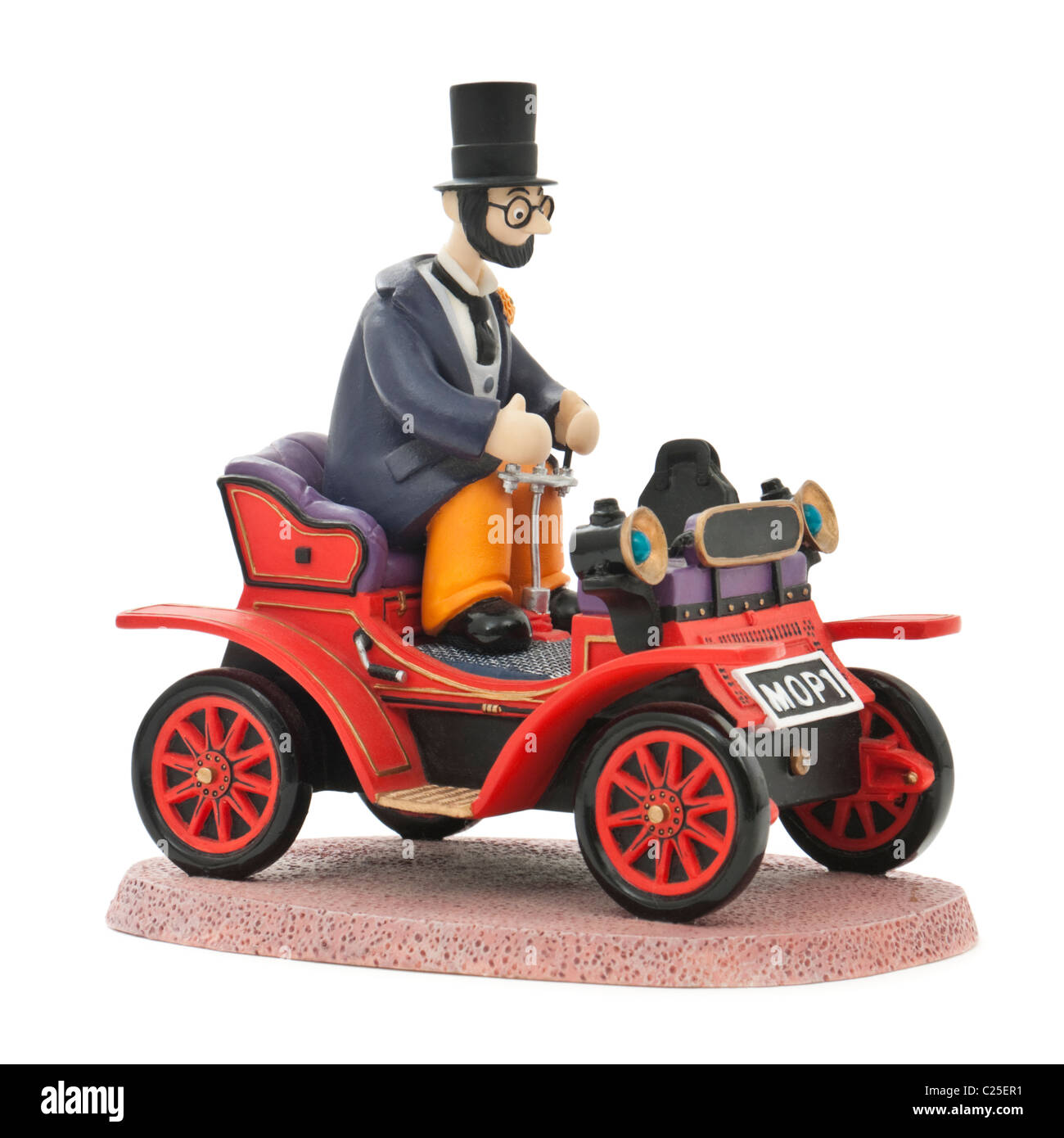 Dr. Mopp in seinem Auto ("Camberwick Green" BBC TV-Serie) Stockfoto