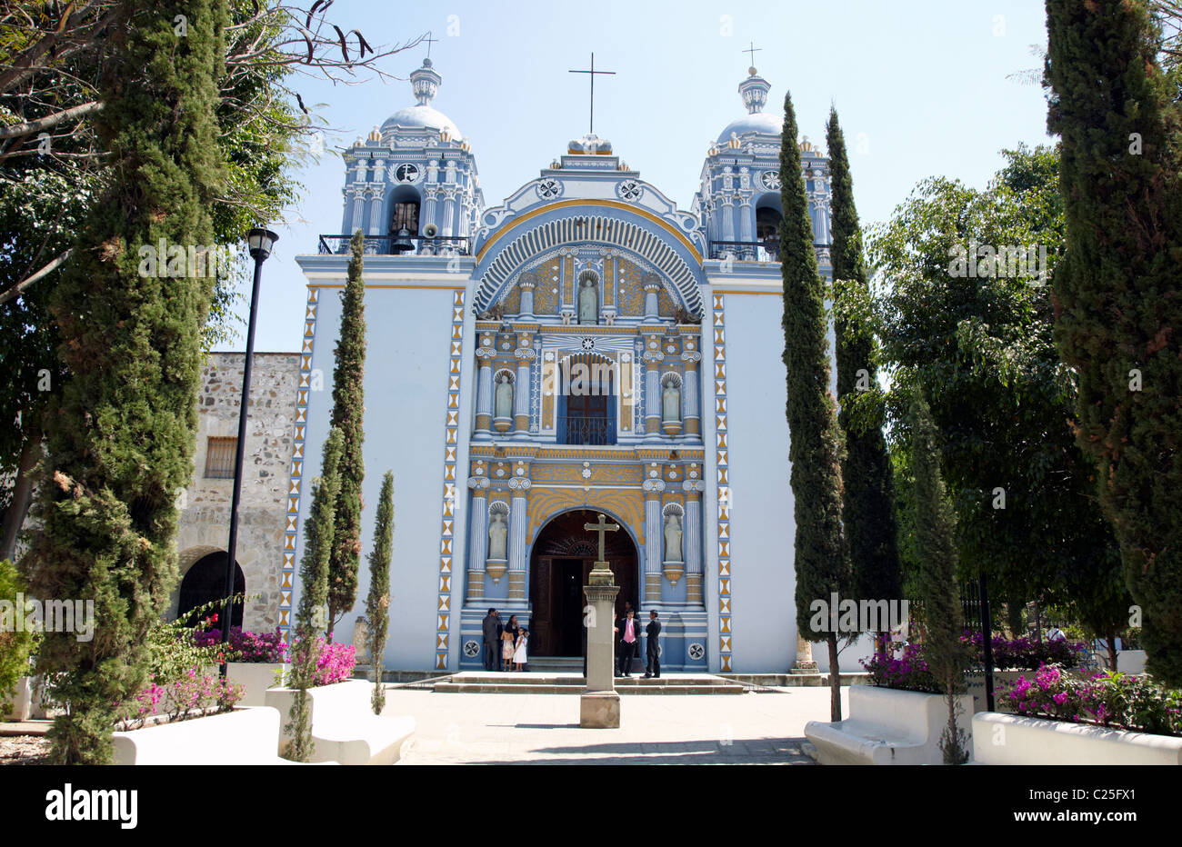 Templo De Santo Domingo Kathedrale Ocotlan Oaxaca Mexiko Stockfoto