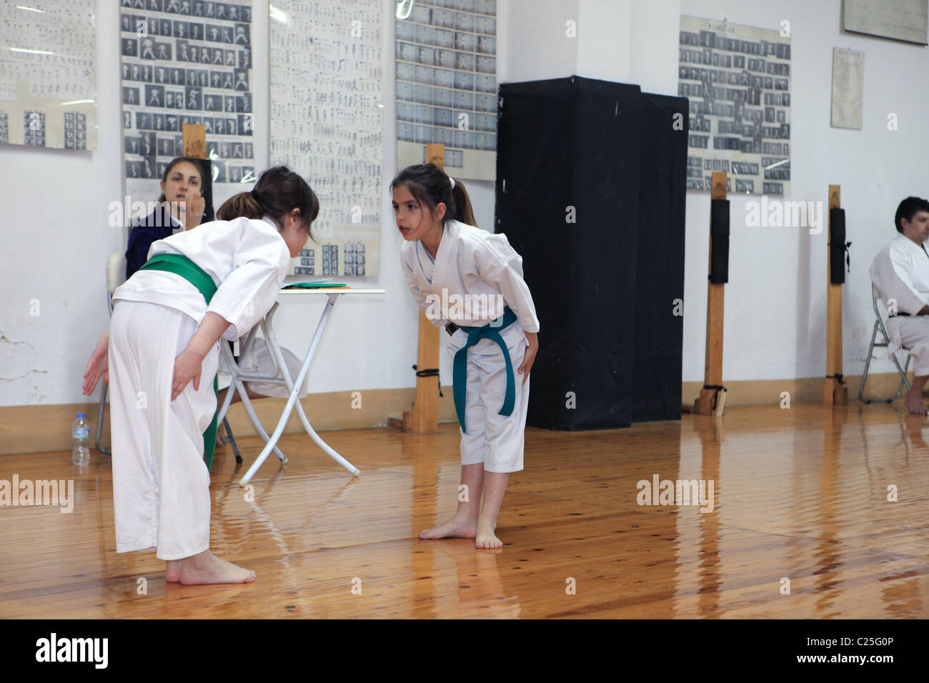 Griechenland Attika Athen eine Karate-Klasse Stockfoto