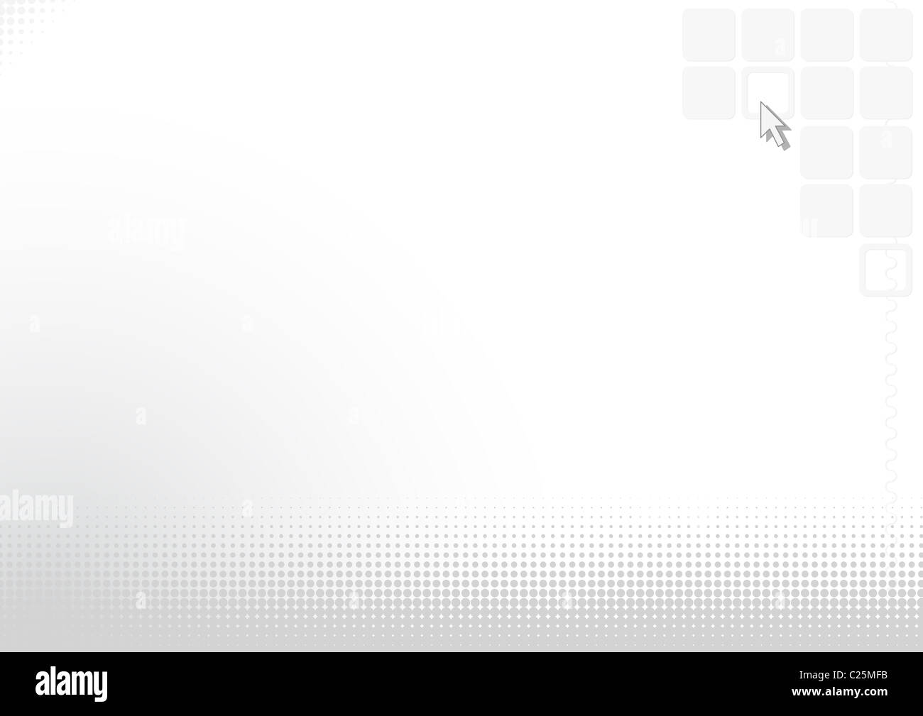 Abstrakte hellen silbernen Hintergrund mit dem Computer-cursor Stockfoto