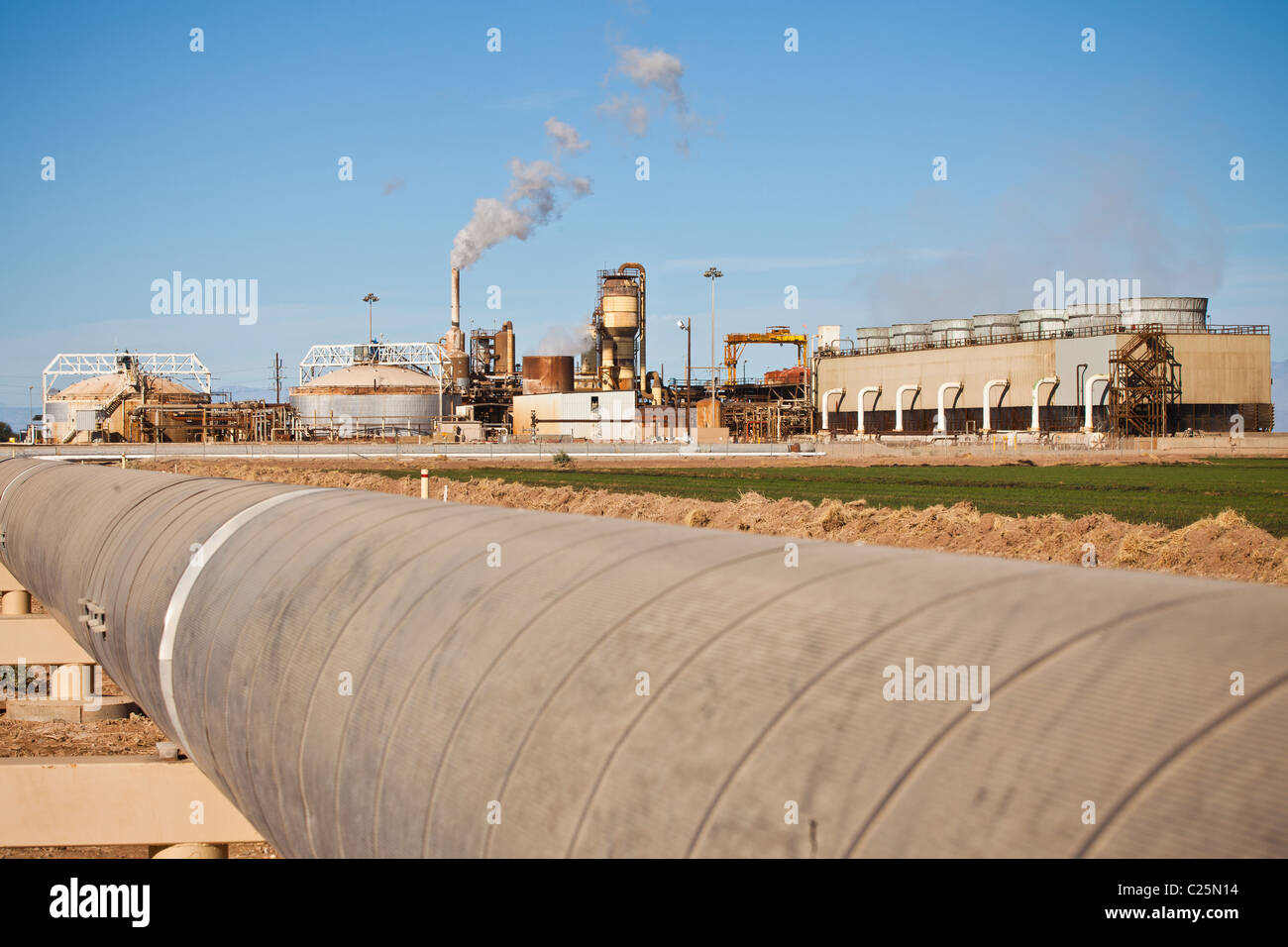 Geothermische Kraftwerk Niland, CA. Stockfoto