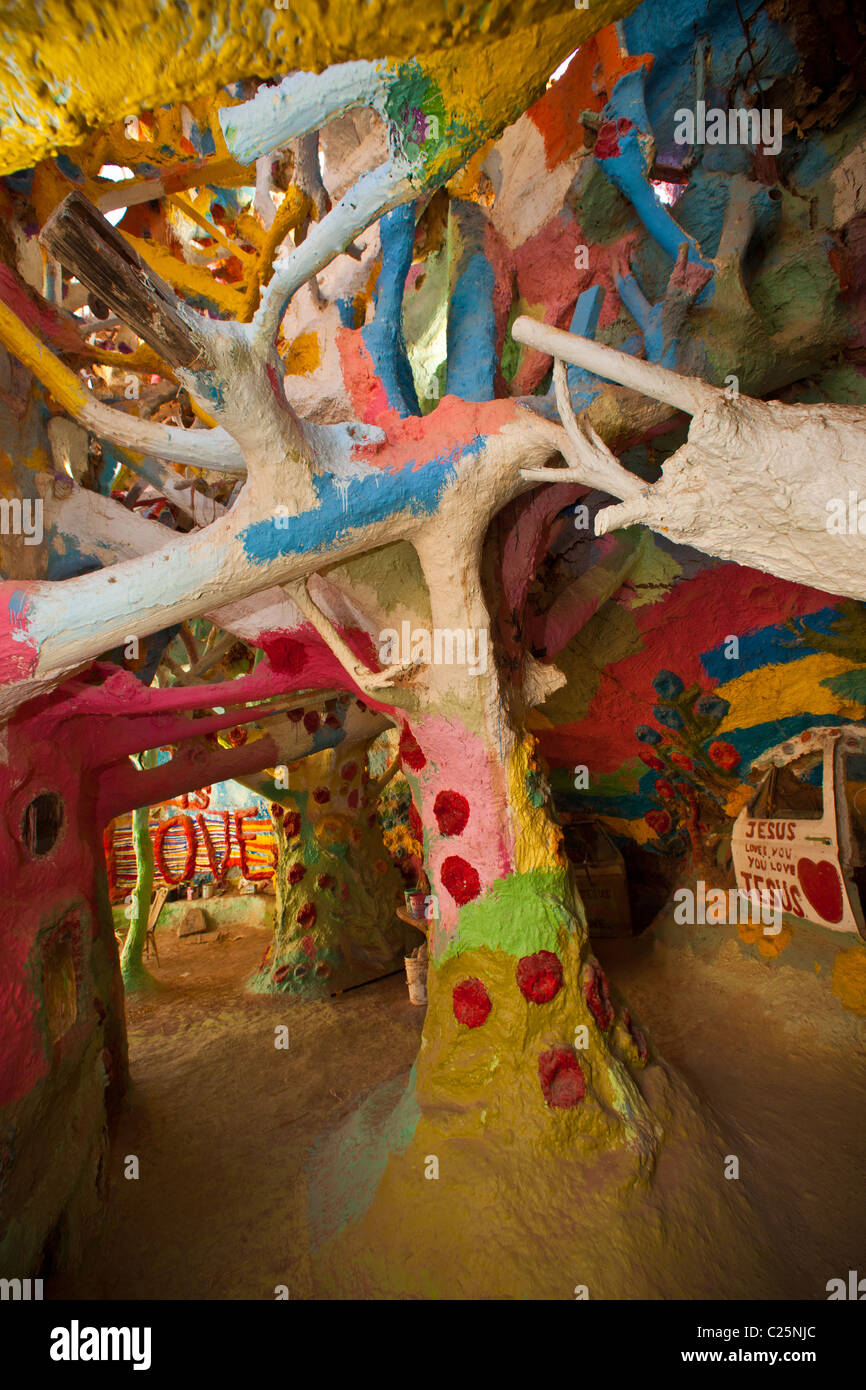 Leonard Knight Salvation Mountain in Niland, Kalifornien Stockfoto