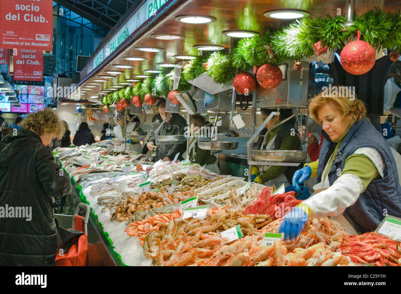 La Boqueria Markt, Barcelona, Katalonien, Spanien Stockfoto
