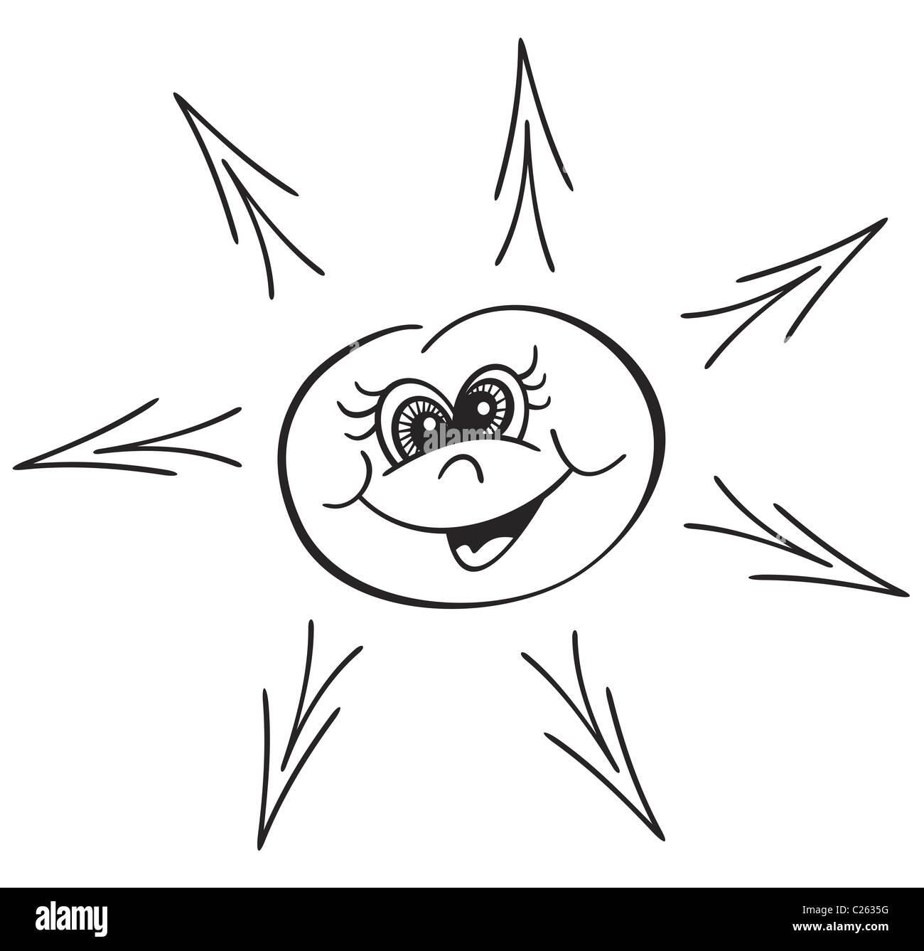 Sonne tattoo Stockfoto