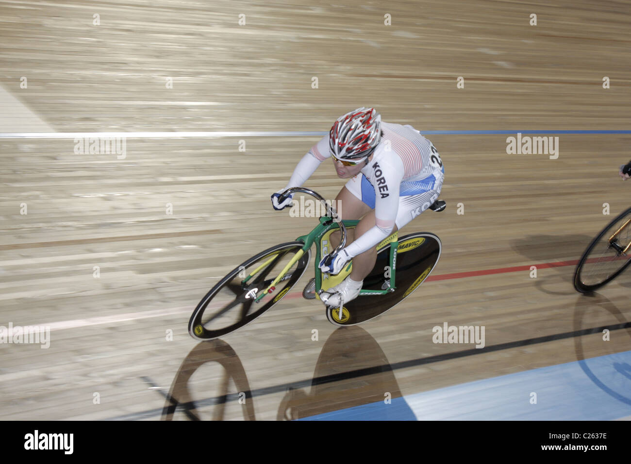 KIM gewann Gyeong Korea Damen sprint UCI Track Cycling World Championships Apeldoorn 25. März 2011 Stockfoto