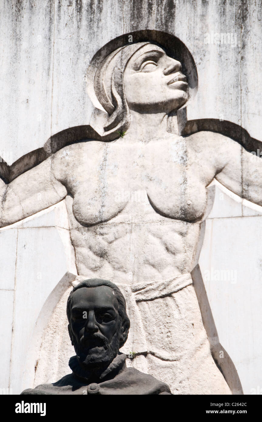 Statue von Pedro de Mendoza, Parque Lezama, San Telmo, Buenos Aires Stockfoto