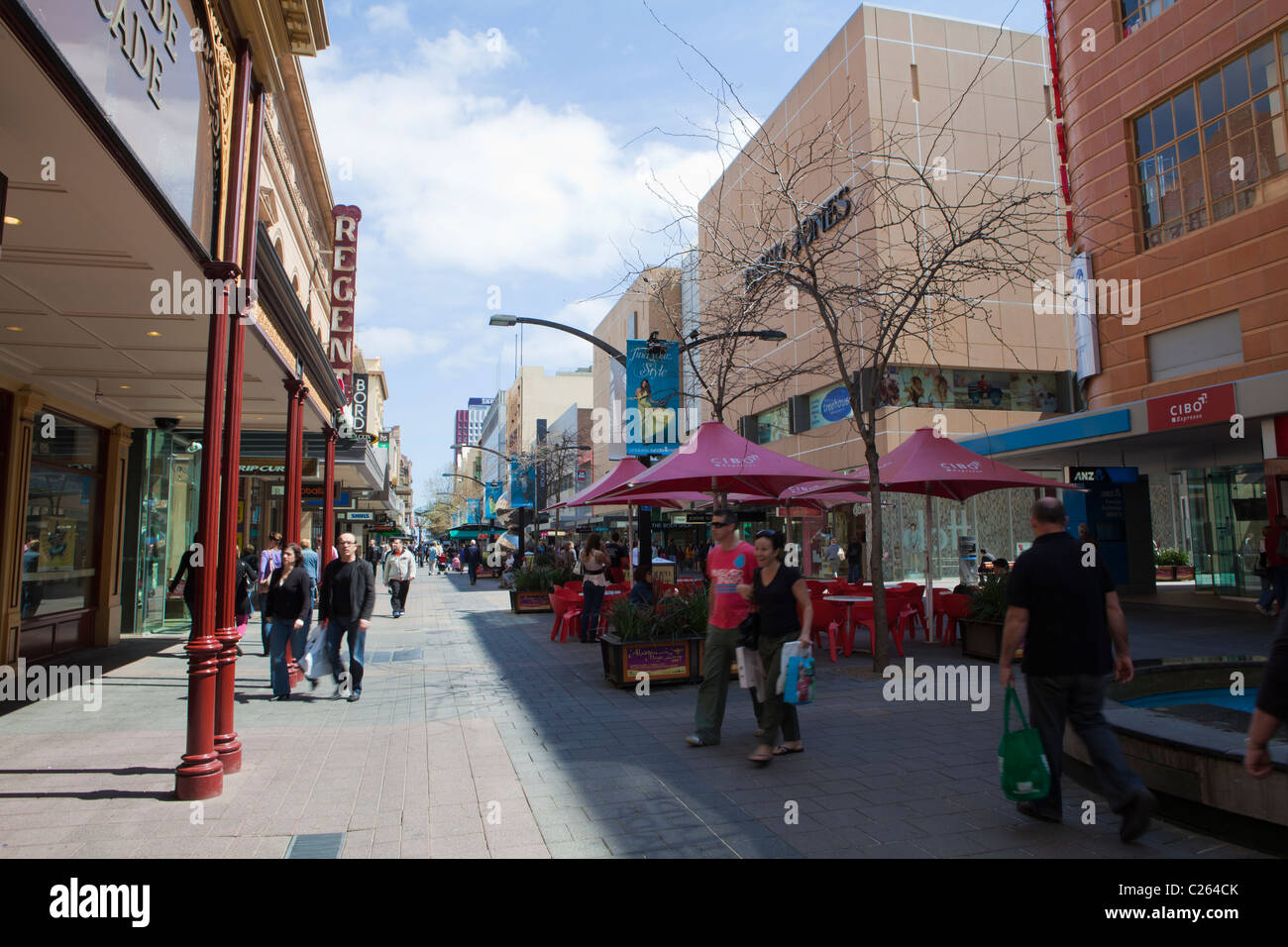 Rundle Mall, Adelaide, Südaustralien Stockfoto