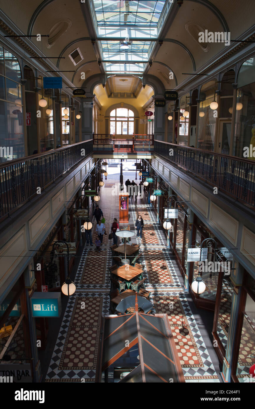 Innere des Adelaide Arcade, Adelaide, Südaustralien Stockfoto