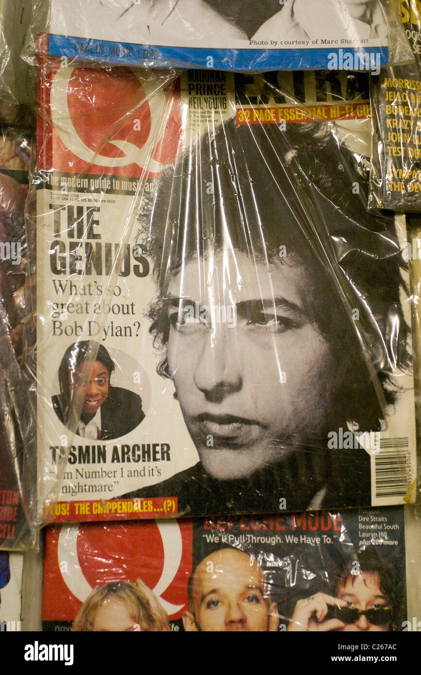 Auf The Beat Second-Hand Plattenladen Sie, Hanway Street, an der Tottenham Court Road, Soho, London, England, UK, Vereinigtes Königreich Stockfoto