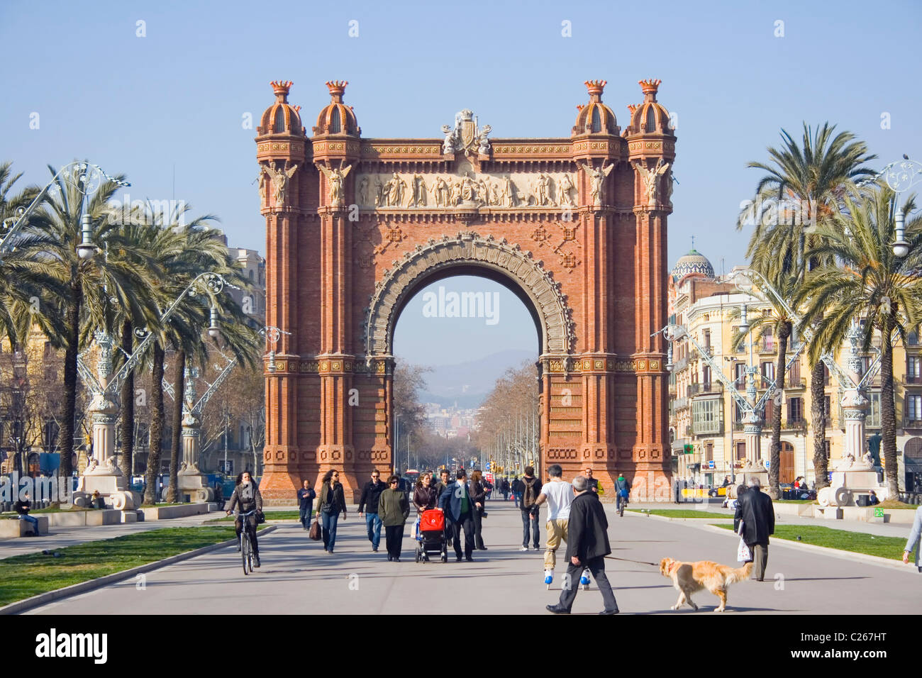 Barcelona, Spanien. Arc de Triomf. Stockfoto