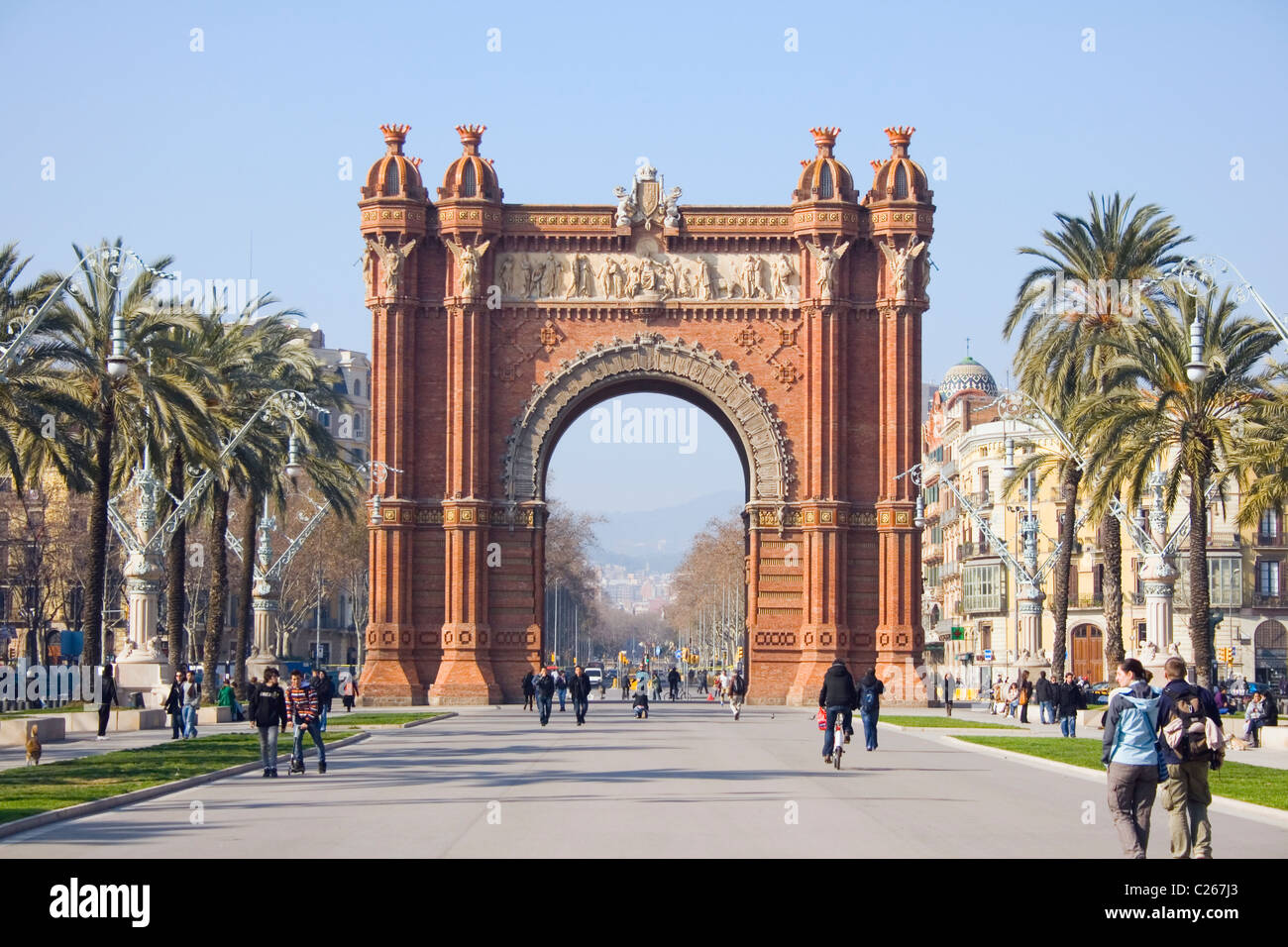 Barcelona, Spanien. Arc de Triomf. Stockfoto