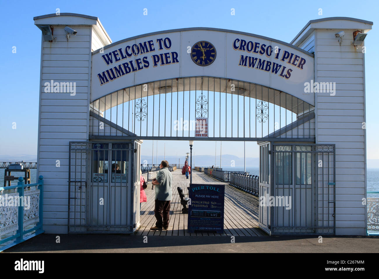 Pier, murmelt Mumbles, Swansea Stockfoto