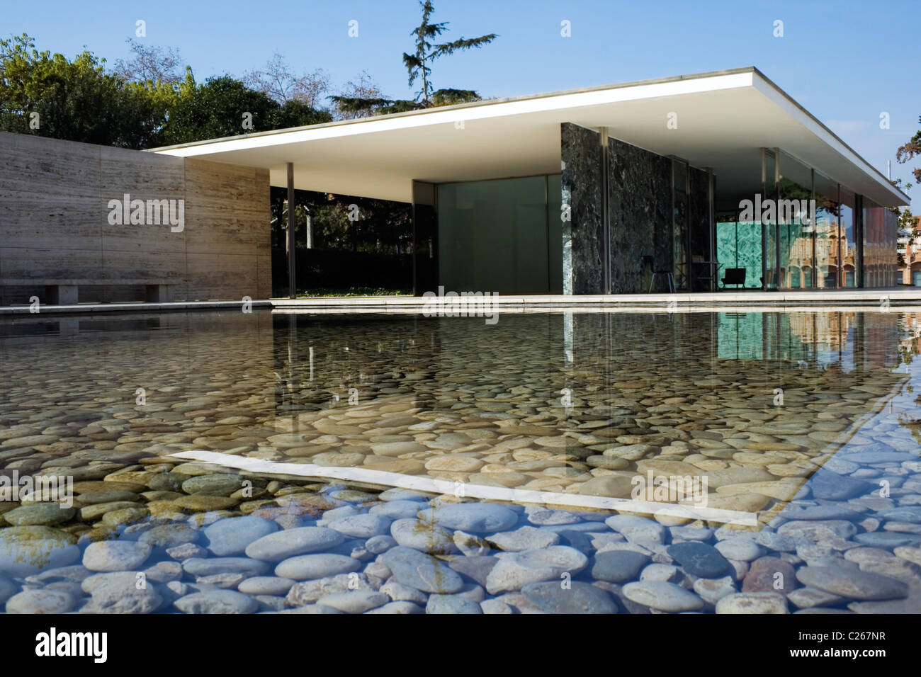 Pabellon de Alemania, Barcelona, Spanien. Stockfoto