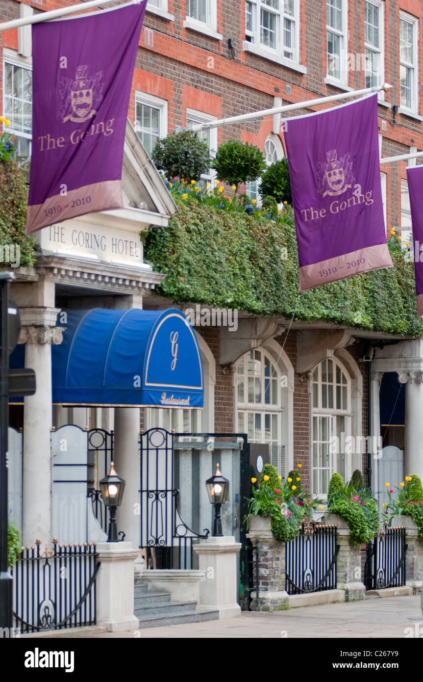 Das Goring Hotel in Beeston Place, Belgravia, London, England. Stockfoto