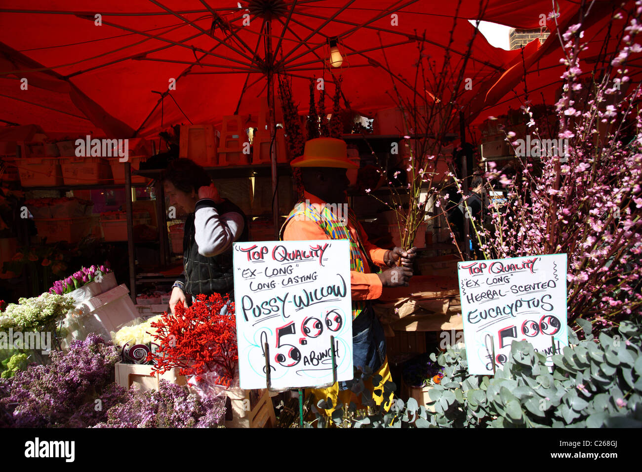 London-Columbia Blumenmarkt Stockfoto