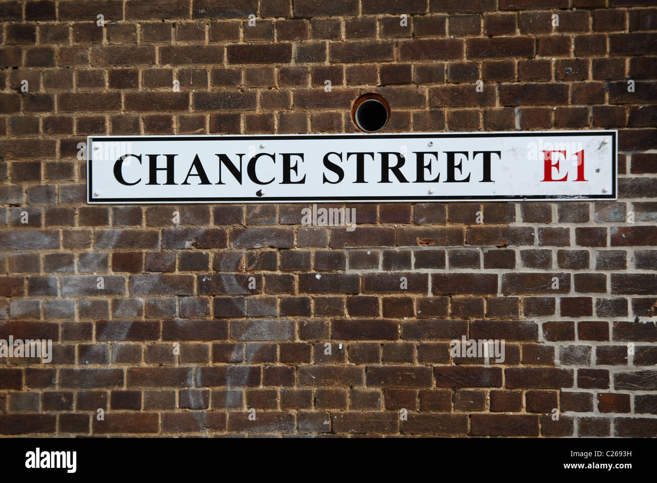 Chance, die Straße in London UK E1 Stockfoto
