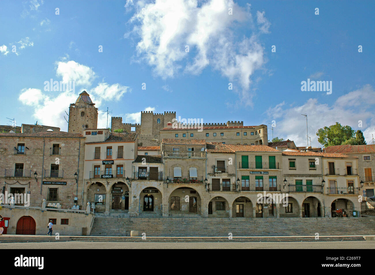 Der Hauptplatz, Trujillo. Provinz Cáceres, Extremadura, Spanien Stockfoto