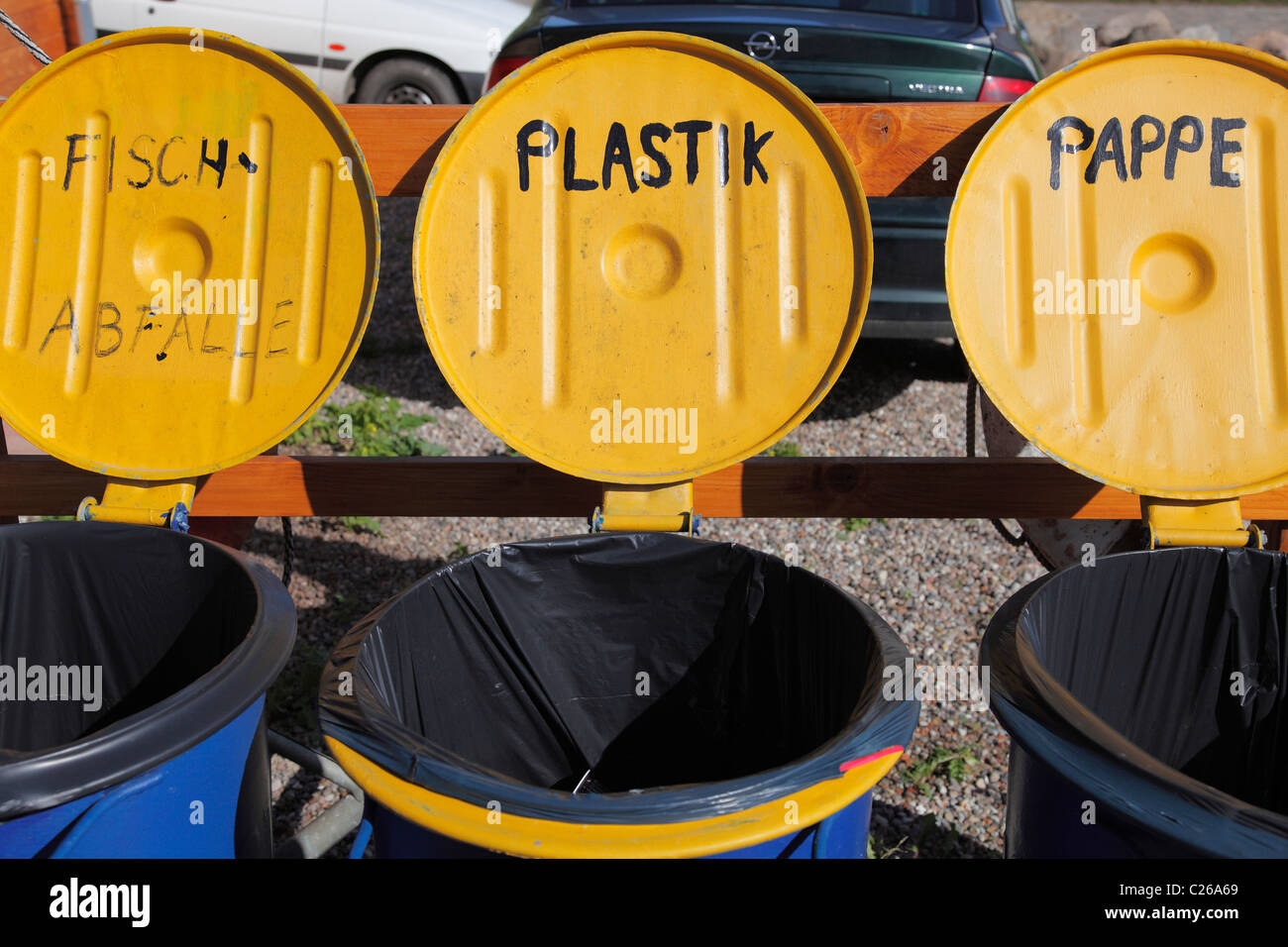 Mülltrennung; Mülltrennung in Deutschland Stockfoto