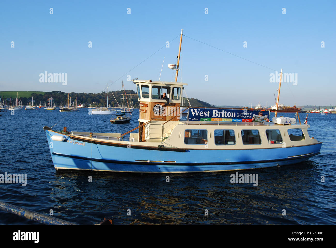 König Harry Fähre im Hafen von Falmouth Stockfoto