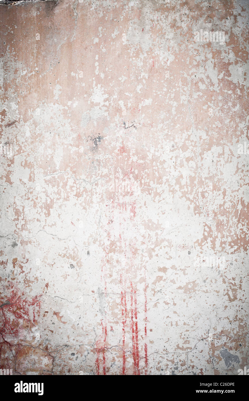 Alte, gesprungene Wand Stockfoto