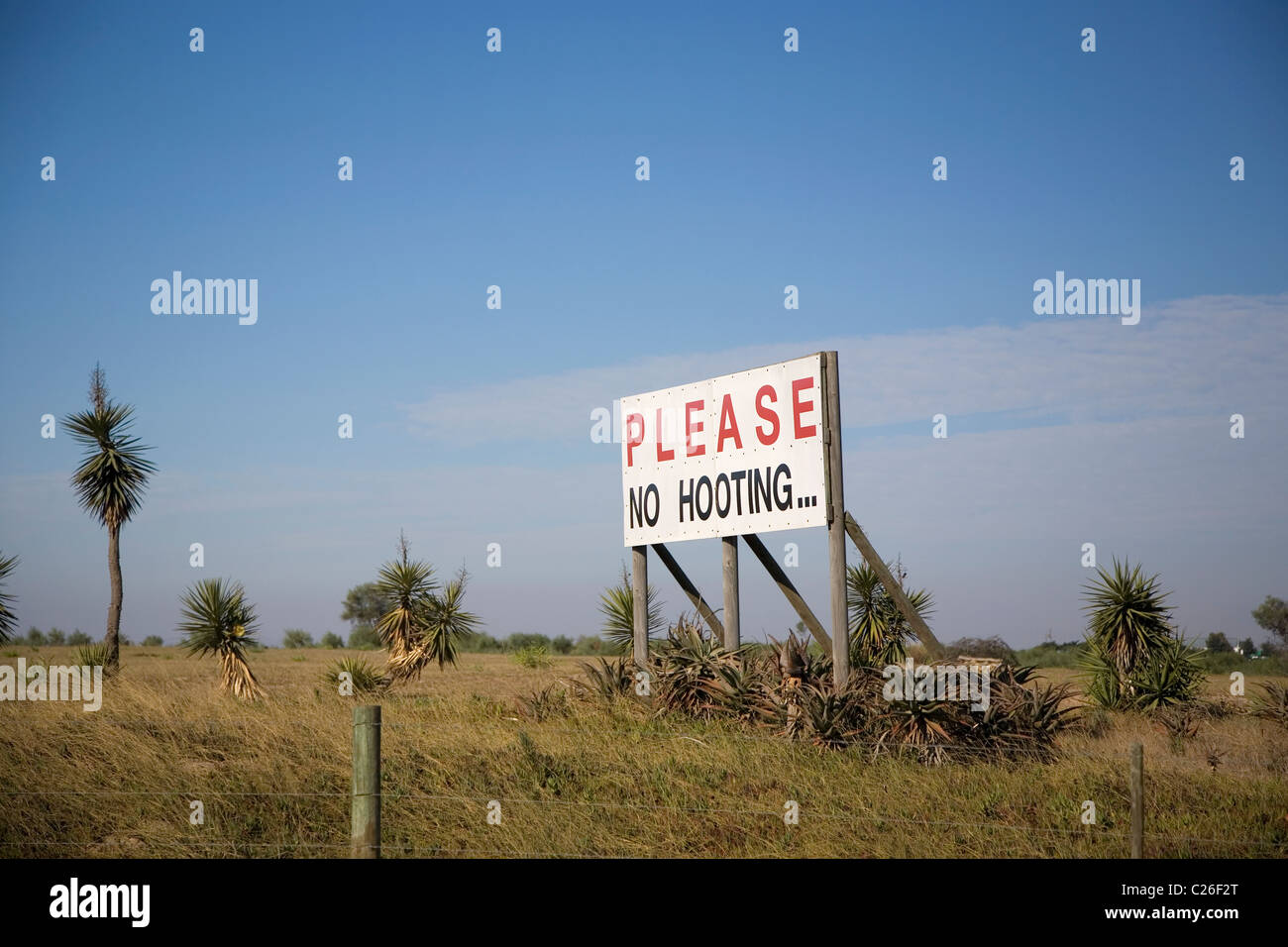 Bitte keine Hooting Stockfoto