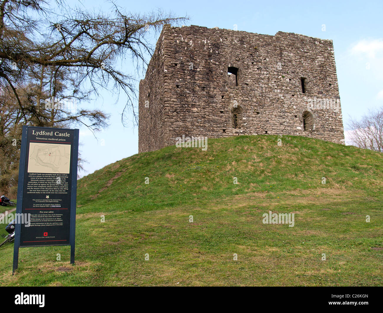 Lydford Castle, Devon, UK Stockfoto