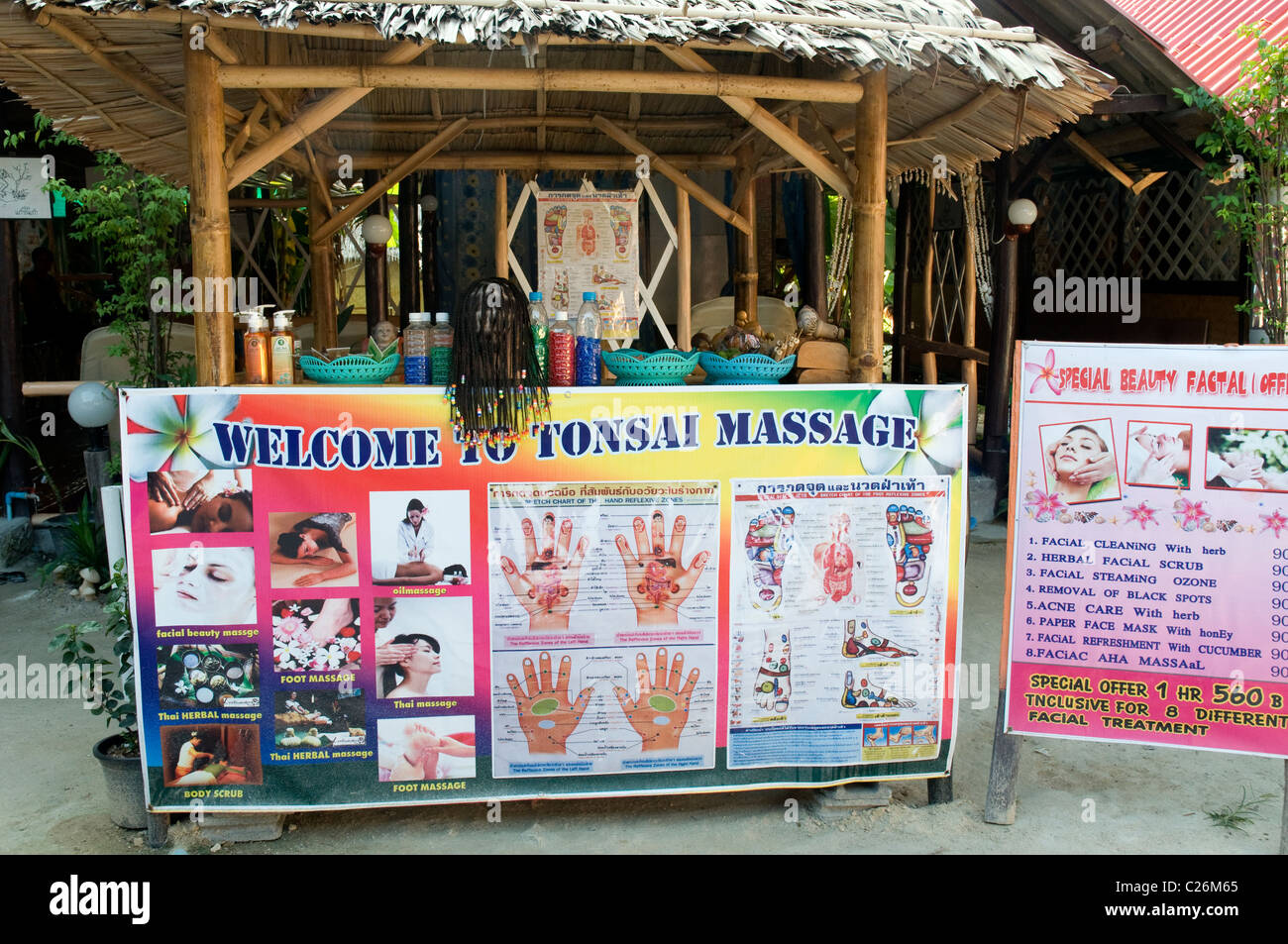 Traditionelle Thai-massage Shop, Koh Lipe, Thailand Stockfoto