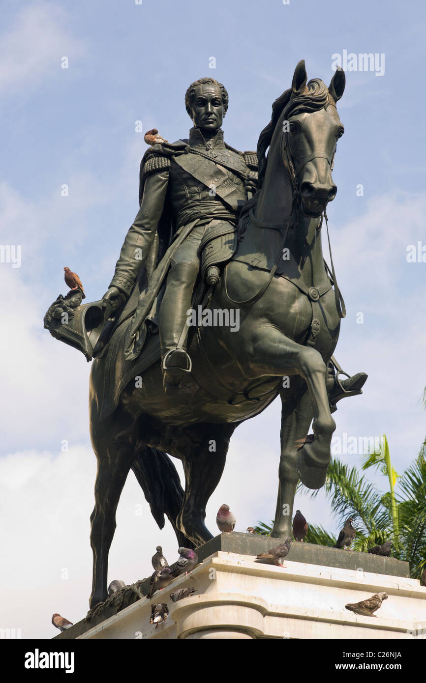 Statue von Simon Bolivar, Parque Bolivar, Guayaquil, Ecuador Stockfoto