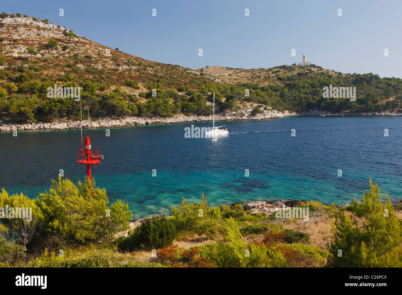 Insel Lastovo, Skrivena Luka Stockfoto