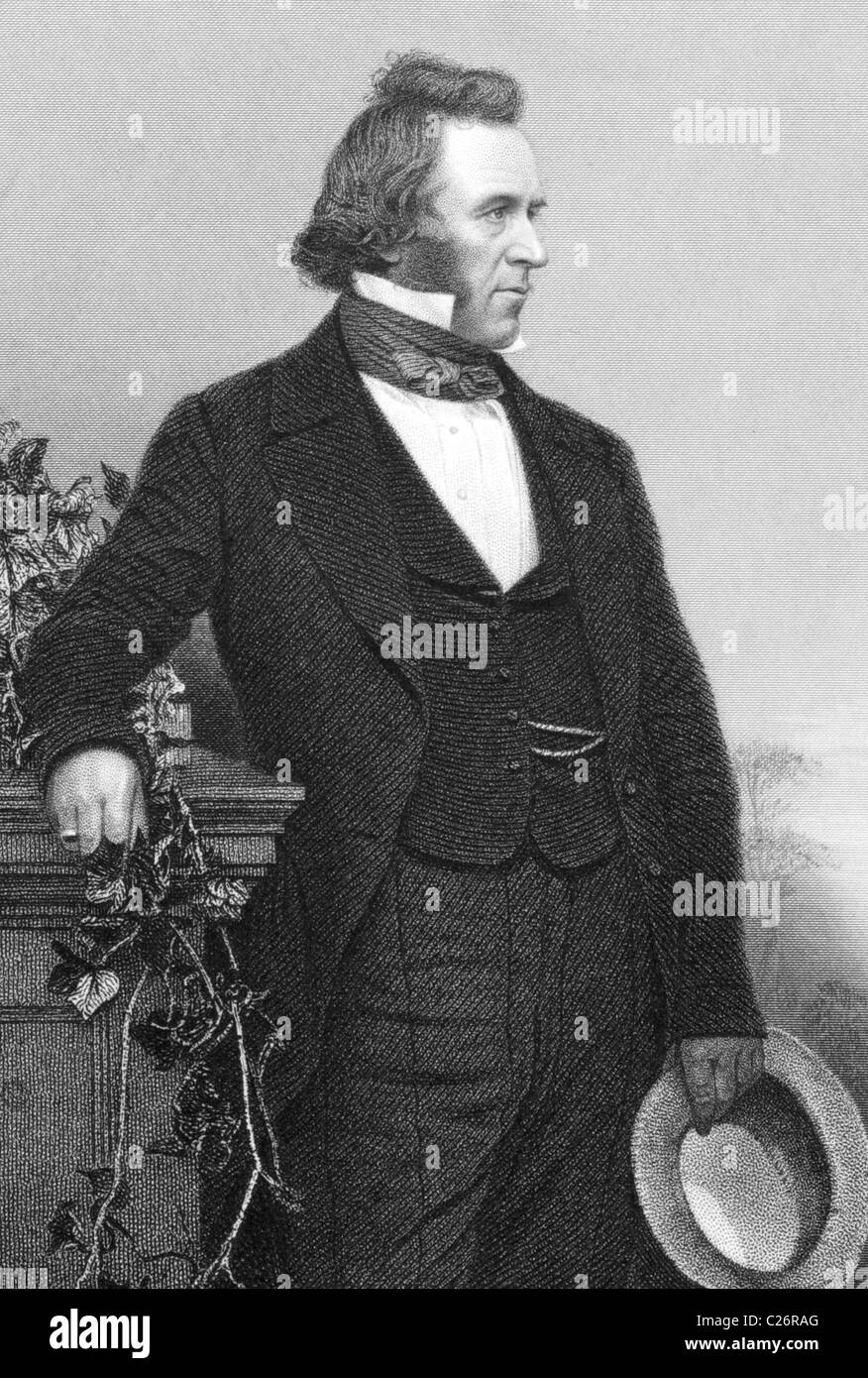 Joseph Paxton (1803-1865) auf Gravur aus dem Jahre 1851. Englischen Gärtners und Architekt, am bekanntesten für die Gestaltung von Crystal Palace. Stockfoto