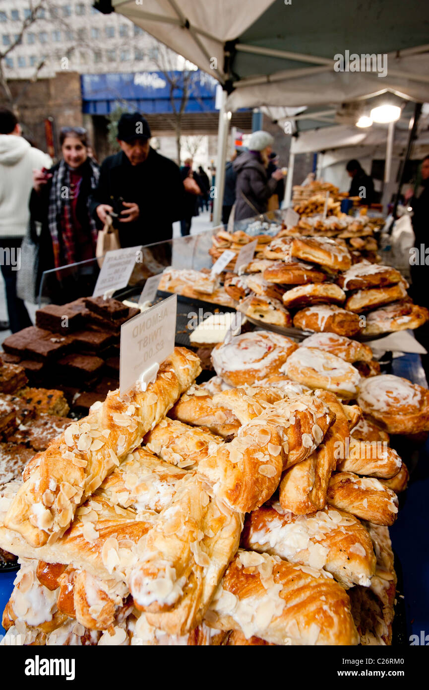 Lebensmittel-Markt, Southbank, London, Vereinigtes Königreich Stockfoto